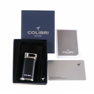 Зажигалка сигарная Colibri Belmont, Черная-Хром LI200C11