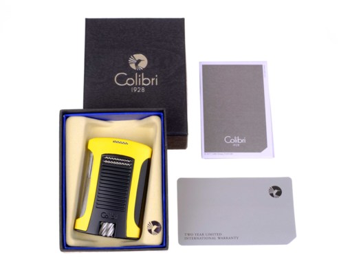 Зажигалка сигарная Colibri Daytona, желто-черная LI770T7