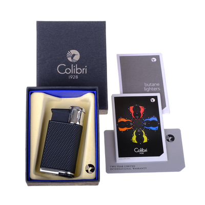 Зажигалка сигарная Colibri Evo, черная-хром LI520C4