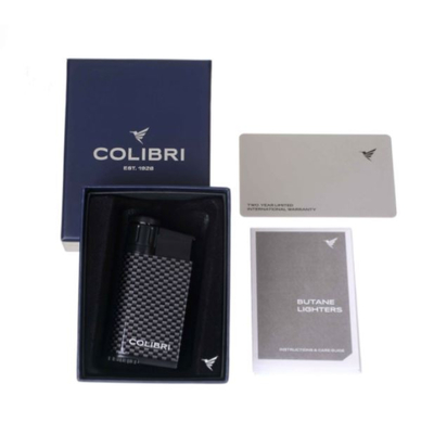 Зажигалка сигарная Colibri Evo, черный карбон LI520C30