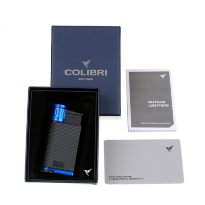 Зажигалка сигарная Colibri Evo, черно-синяя LI520C3