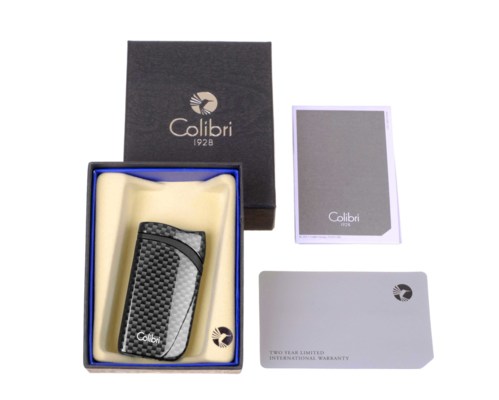 Зажигалка сигарная Colibri Falcon, черный карбон LI310T5