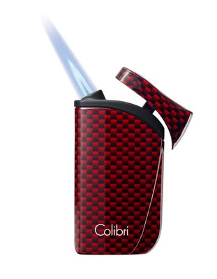 Зажигалка сигарная Colibri Falcon, красный карбон LI310T7