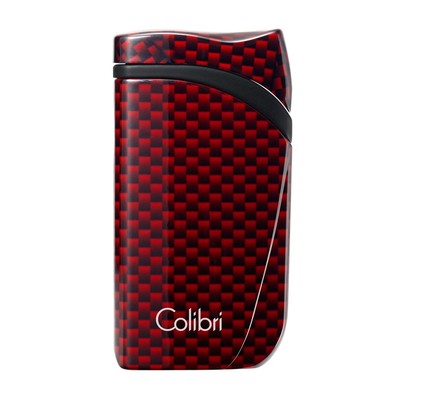 Зажигалка сигарная Colibri Falcon, красный карбон LI310T7