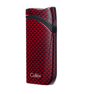 Зажигалка сигарная Colibri Falcon, красный карбон LI310T7