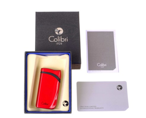 Зажигалка сигарная Colibri Falcon, красный металлик LI310T12