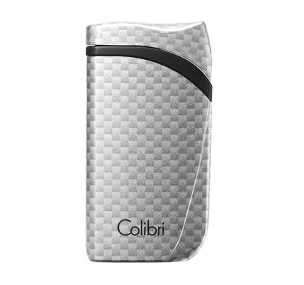 Зажигалка сигарная Colibri Falcon, серебристый карбон LI310T6