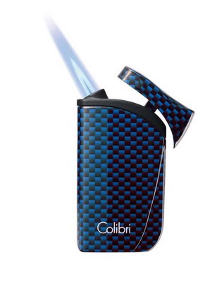 Зажигалка сигарная Colibri Falcon, синий карбон LI310T8