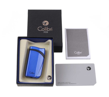 Зажигалка сигарная Colibri Falcon, синий металлик LI310T13