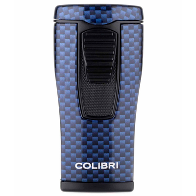 Зажигалка сигарная Colibri Monaco (тройное пламя), синий карбон LI880T13