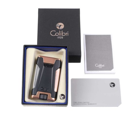 Зажигалка сигарная Colibri Rebel, розовое золото LI650T3