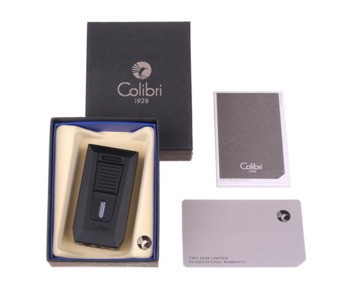 Зажигалка сигарная Colibri Slide (двойное пламя), черная LI850T10