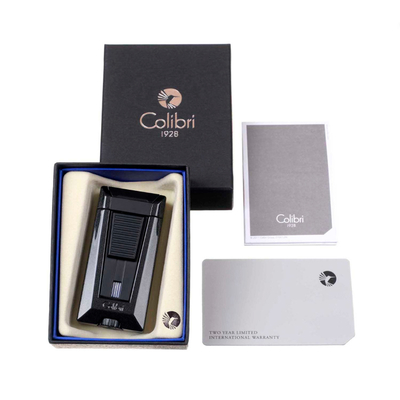 Зажигалка сигарная Colibri Stealth (тройное пламя), черный металлик LI900T1