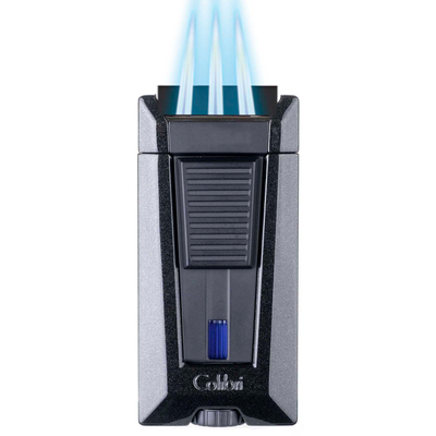 Зажигалка сигарная Colibri Stealth (тройное пламя), черный металлик LI900T1