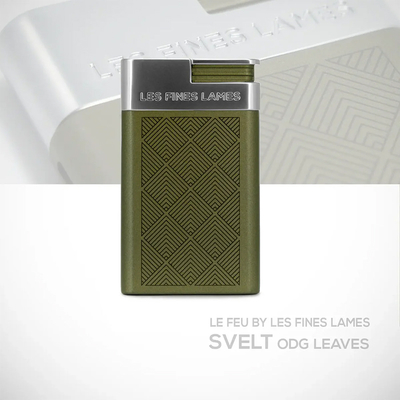 Зажигалка Les Fines Lames LE FEU SVELT - OD Green Leaves, LF4503003