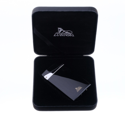 Зажигалка Lubinski «Флоренция», плоская, турбо, черная WB503-3