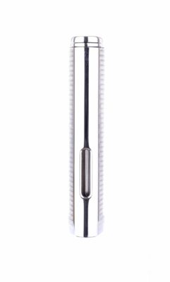 Зажигалка Lubinski «Гаэта», плоская, турбо, серебристая в рубчик WA560-2