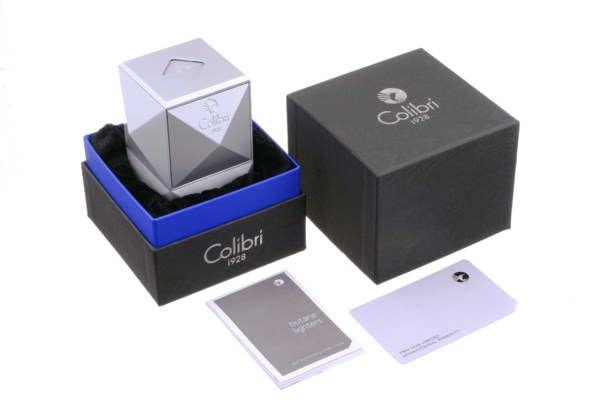 Зажигалка настольная Colibri Quasar, тройное турбопламя, Серебристый лак LI710T2