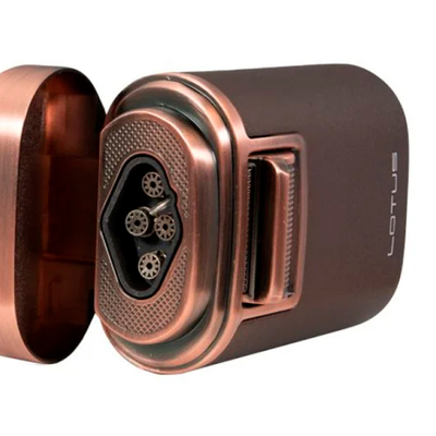 Зажигалка настольная Lotus Brawn Brown Crackle & Copper T7COP