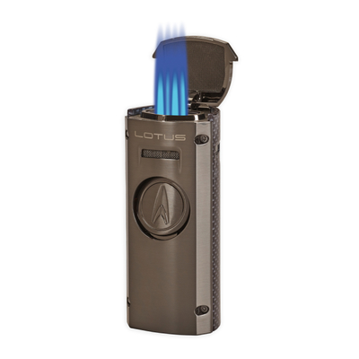 Зажигалка настольная Lotus Minister Gunmetal & Silver Carbon Fiber T8000