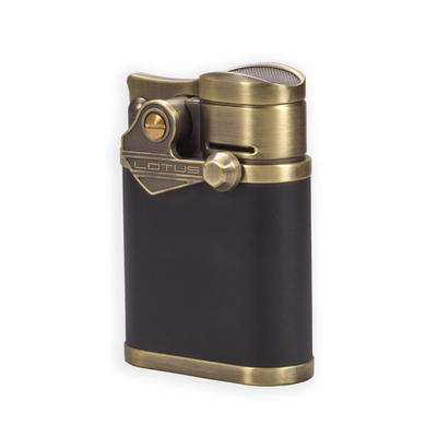 Зажигалка настольная Lotus Winston Brass Brushed & Black T1200