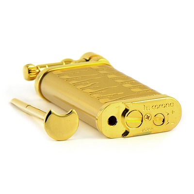 Зажигалка трубочная Im Corona - 64-5415 - Old Boy Gold Plated Pipe Design