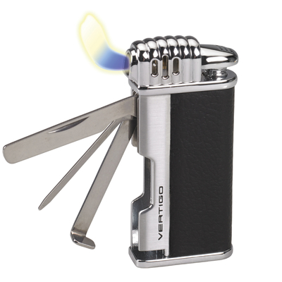 Зажигалка трубочная Vertigo Puffer Pipe Black & Chrome