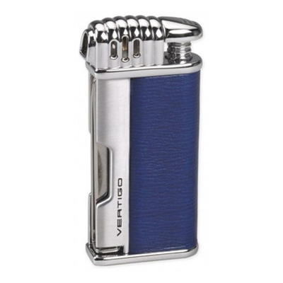 Зажигалка трубочная Vertigo Puffer Pipe Blue & Chrome