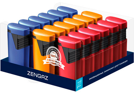 Зажигалка Zenga ZL-2 DOUBLE JET (в ассортименте)